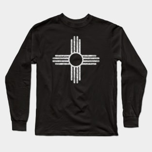 New Mexico State Flag White Long Sleeve T-Shirt